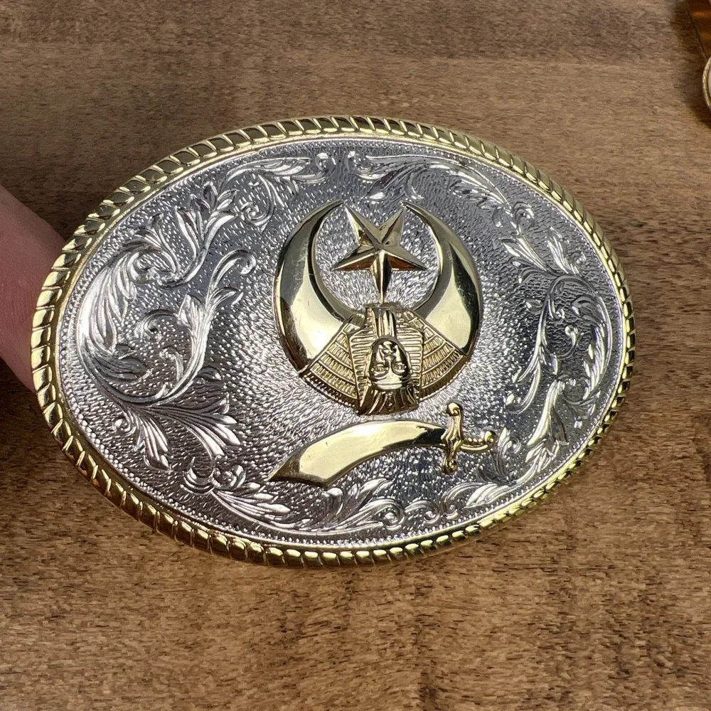 Vintage Masonic Freemason Shriners Lot - Watch, Belt Buckle & Money Clip - READ!